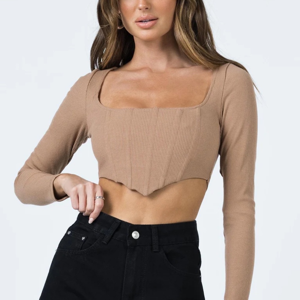 Long sleeve corset top princess polly